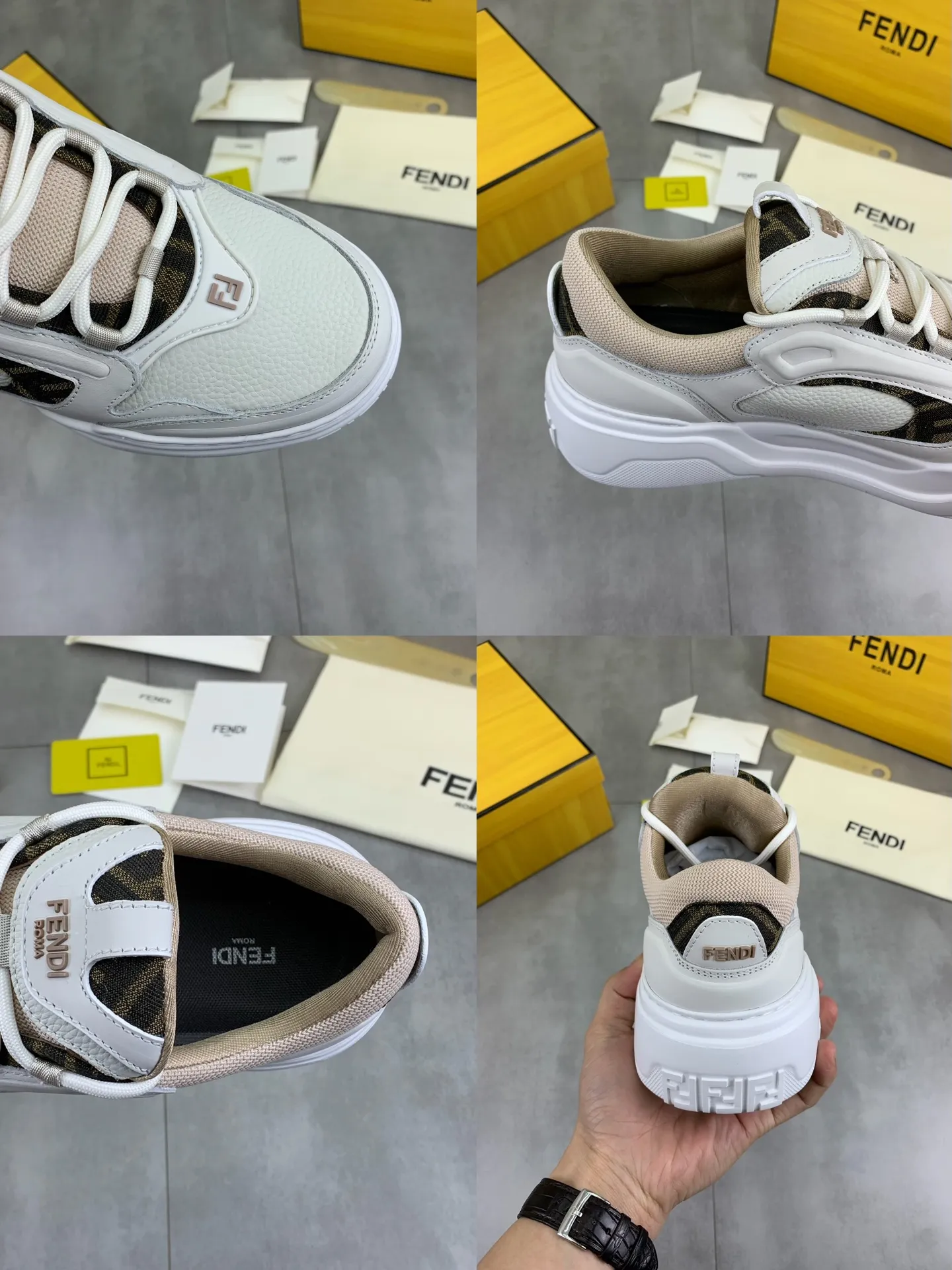 Men's men's shoes 💰P760 new style 💰💎💎💎 summer hot style [FENDI Fendi] top version 🆕New sneakers, wavy soles engraved with original words. Embossed Fendi Flow lettering on the heel. The upper is made of high-end calfskin and breathable materials. Original lining with tone-on-tone details decorated with innovative handcrafting techniques. Ultra-light and wear-resistant TPU and IP foam soles, overall lightweight and comfortable. Size:39-44 (38 45 can be customized)